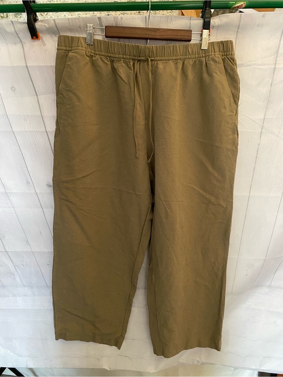 H&M Pants - H&M Women’s Olive Linen Blend Cropped Pants